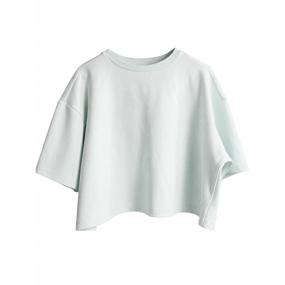 Lee Oversized Cropped Sweatshirt Mint Green Women's Large Soft Minimalist Boxy